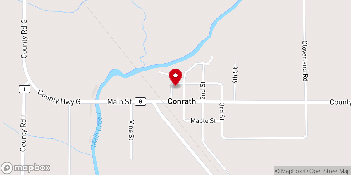 Map showing location of CONRATH VILLAGE HALL