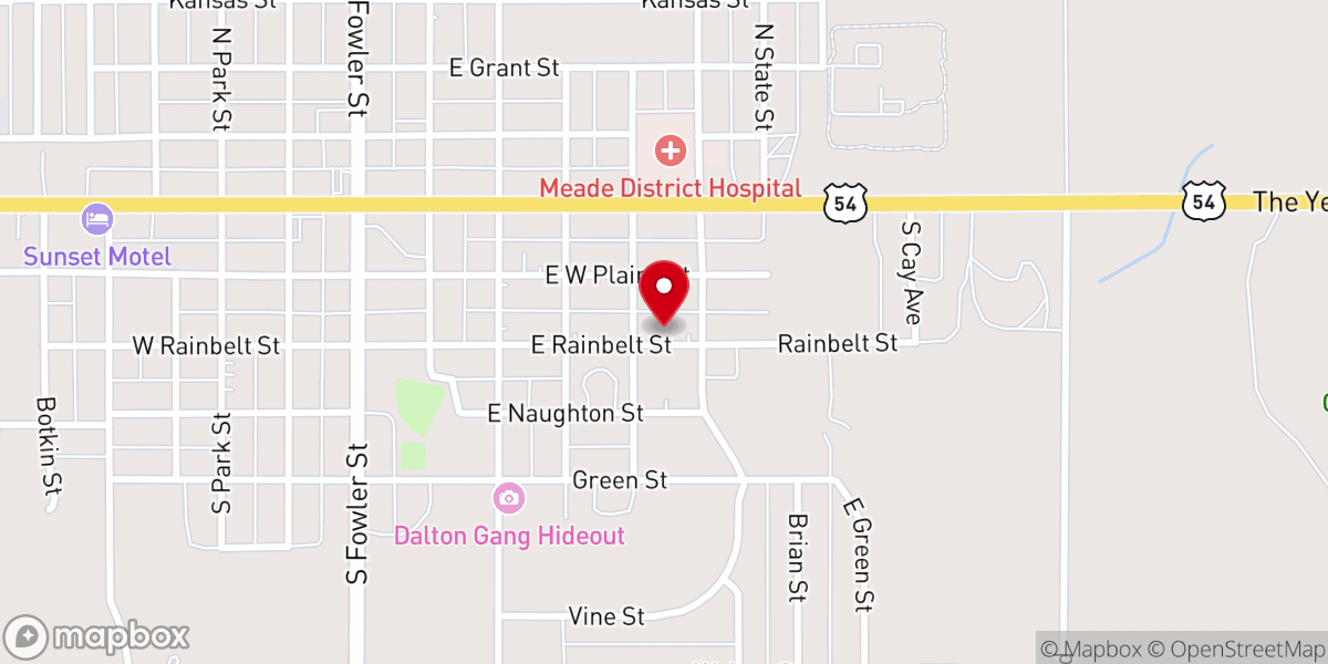 Map showing location of First Baptist Church