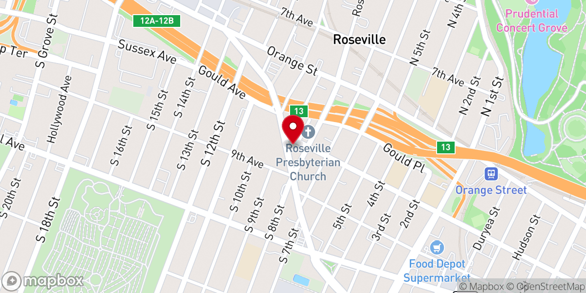 Map showing location of St Barnabas Episcopal Church