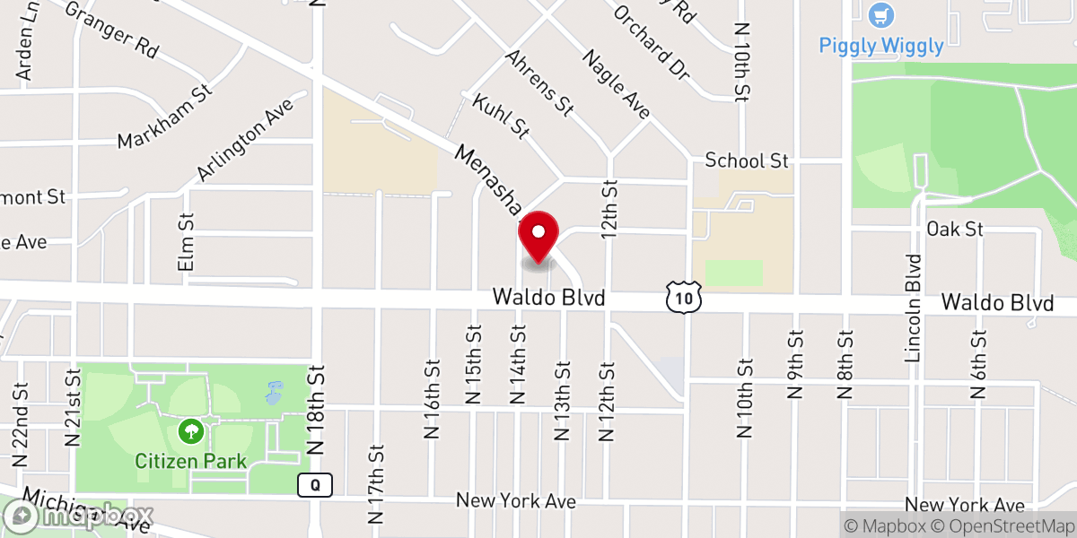 Map showing location of St. Francis of Assisi Catholic Parish - Waldo Site Church