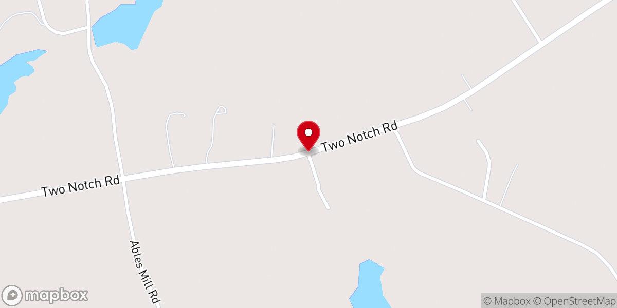 Map showing location of Camp Kinard