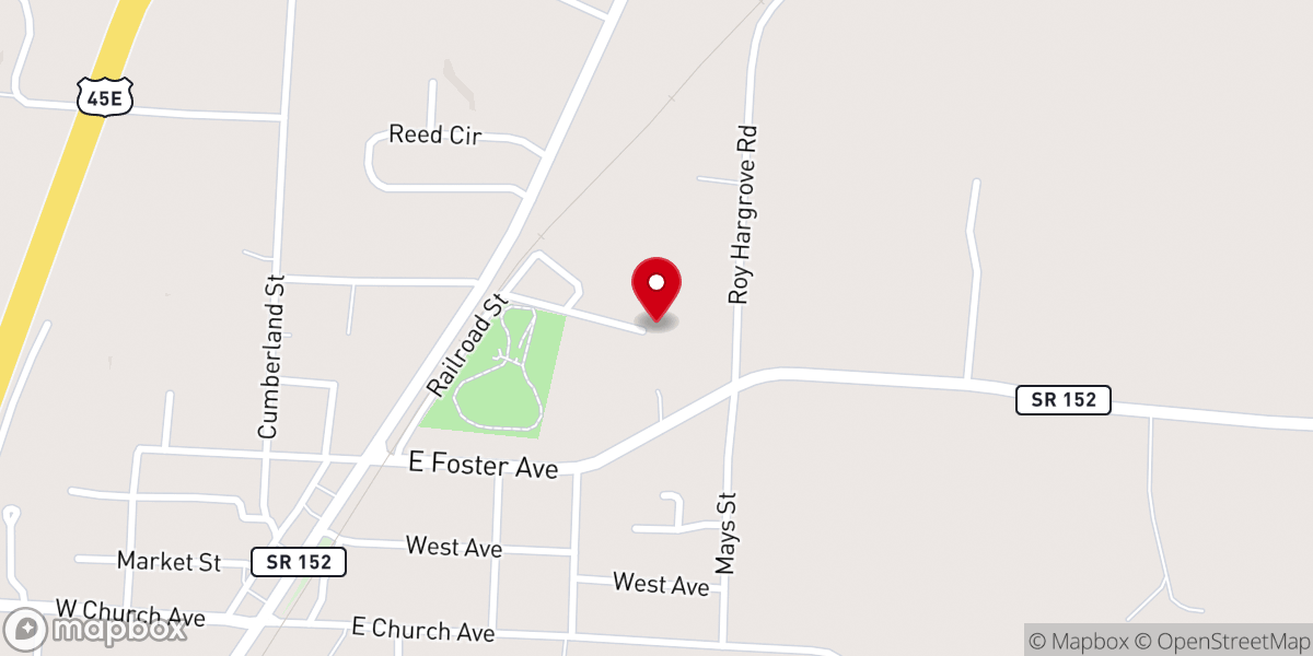 Map showing location of Hudson's Chapel CME Church