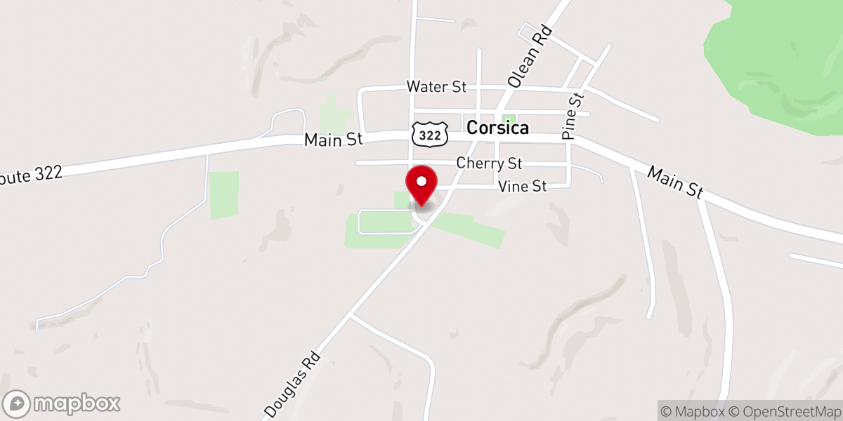 Map showing location of Pisgah Presbyterian Church