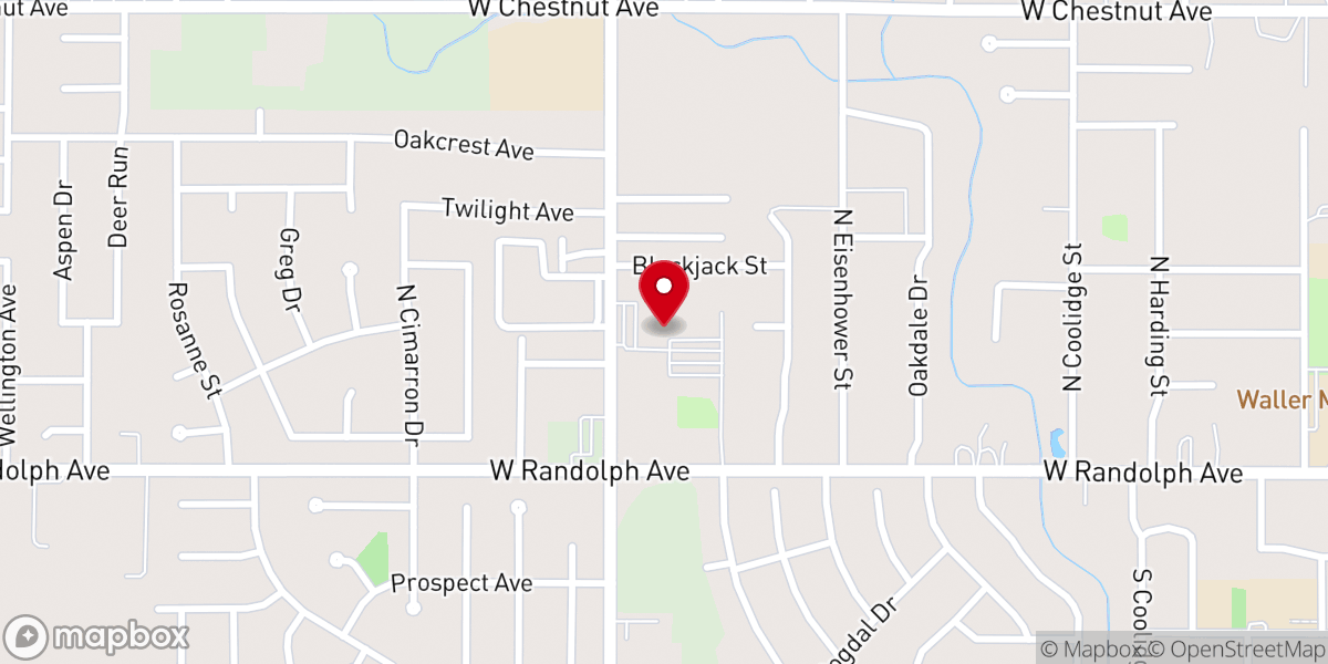 Map showing location of David Park Christian Church