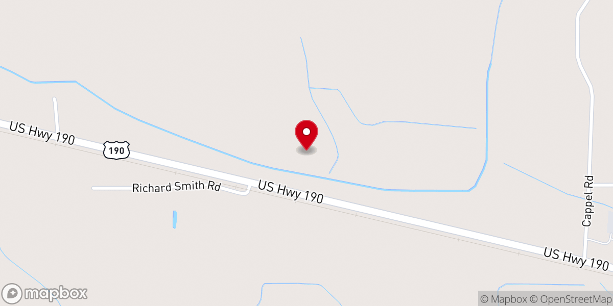 Map showing location of Kinder Livestock Auction