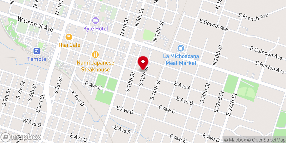 Map showing location of Temple Word Of Faith Church
