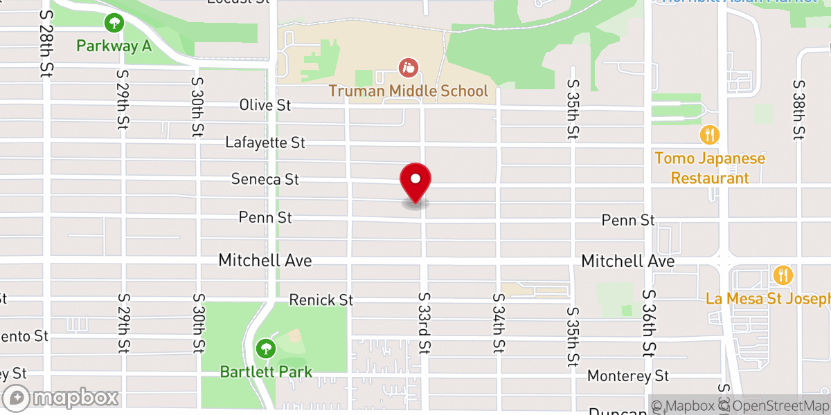 Map showing location of Hope Fellowship Church