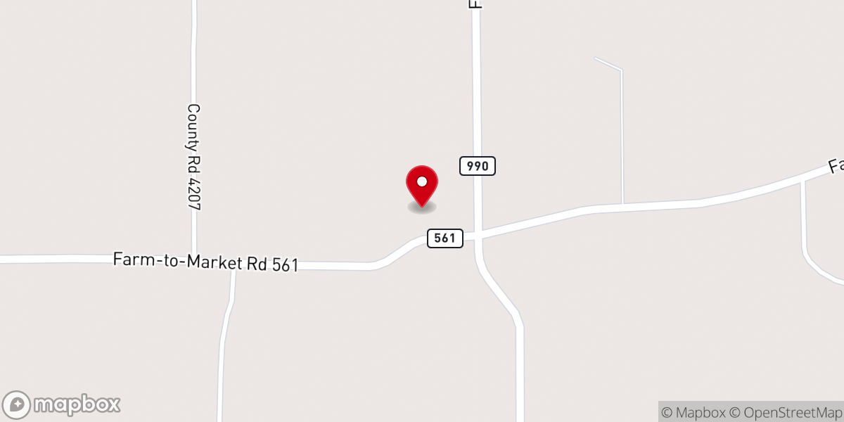 Map showing location of Siloam Baptist Church