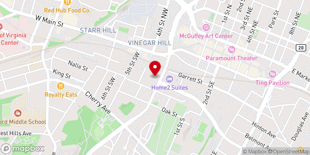 Map showing location of Salvation Army Chapel
