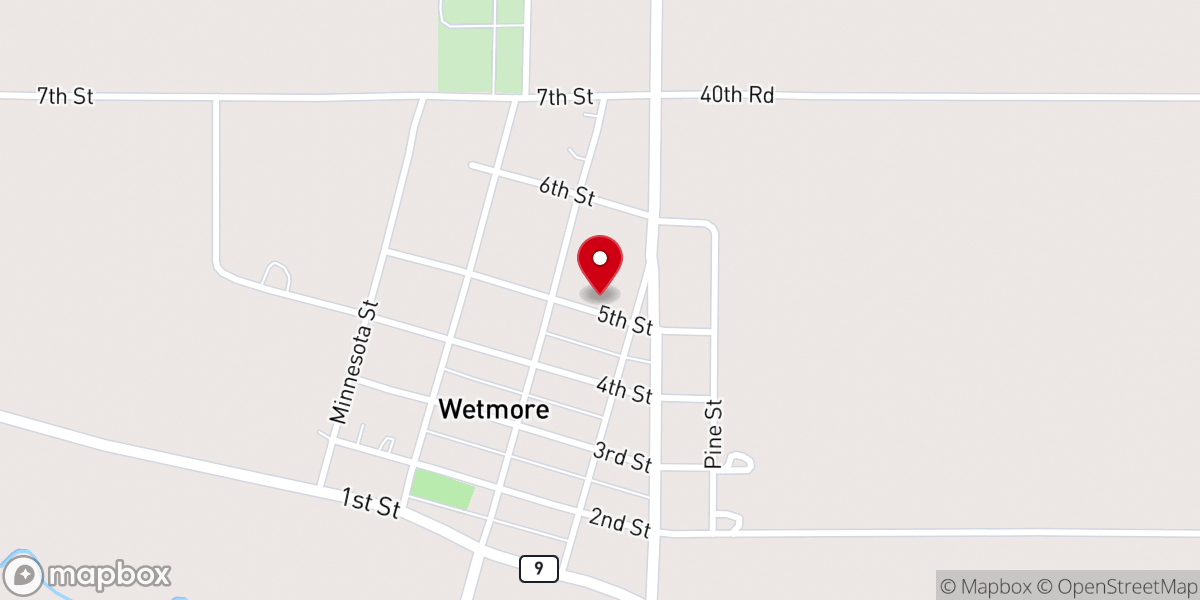 Map showing location of St. James Catholic Church