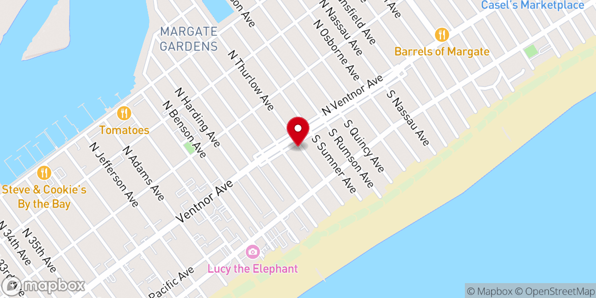 Map showing location of Margate Community Church