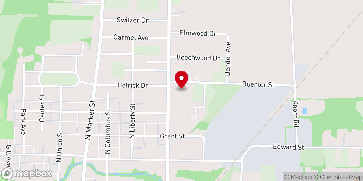 Map showing location of Galion church of the Nazarene