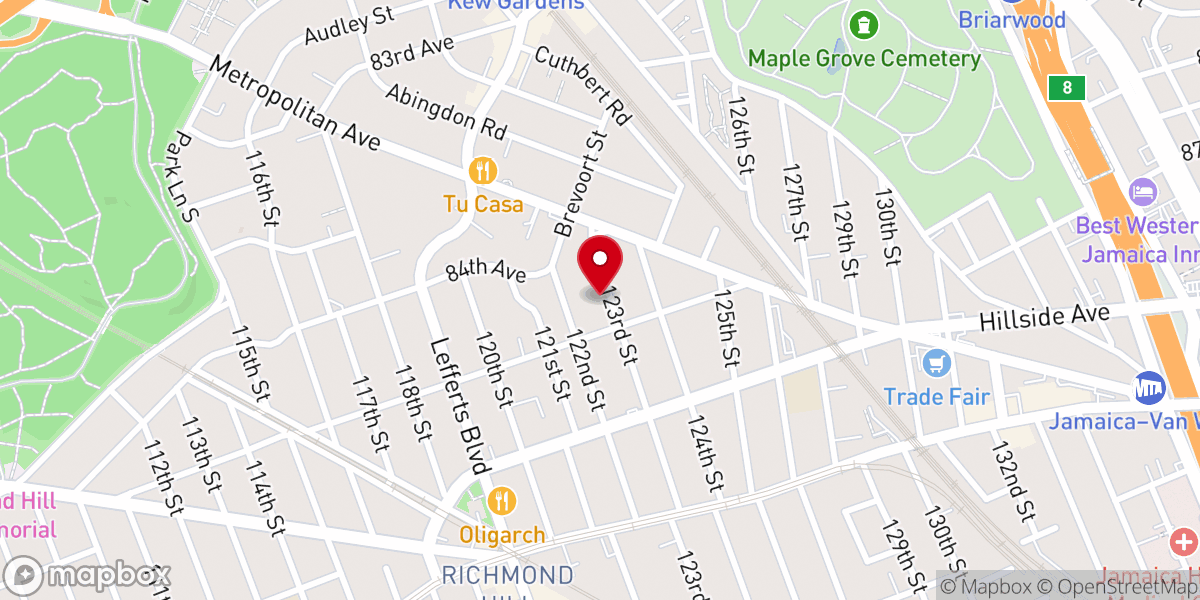 Map showing location of Merkaz Rebbi Initiative