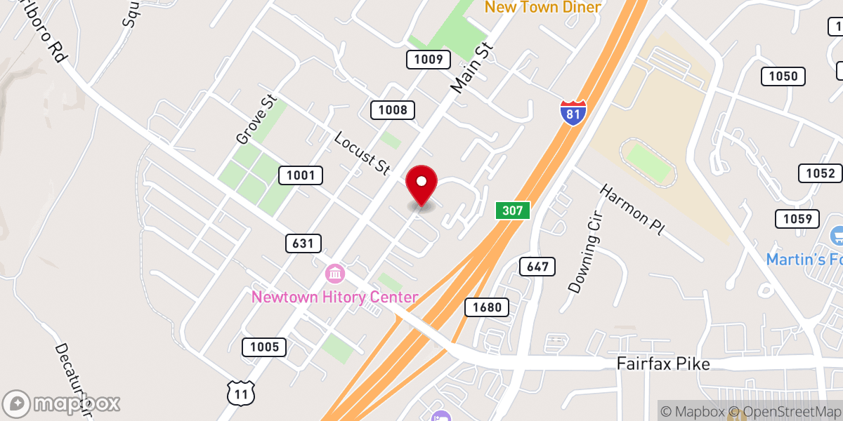 Map showing location of Orrick Chapel