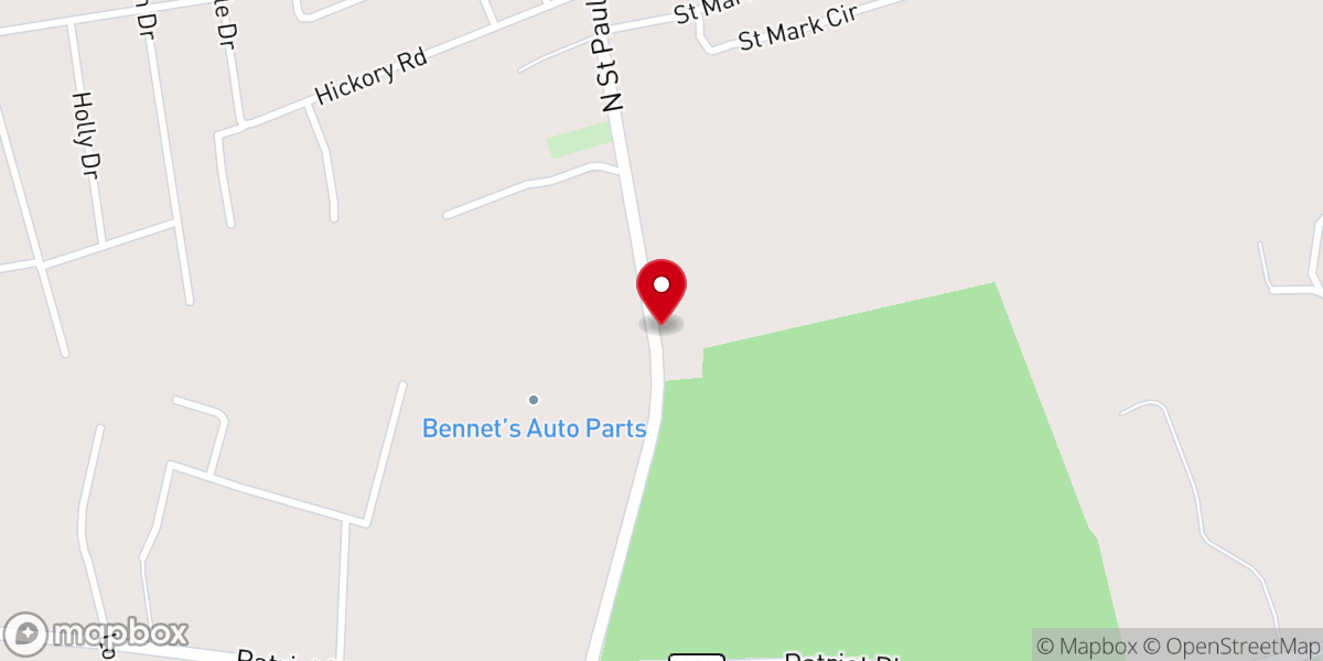 Map showing location of Saint Paul AME Church