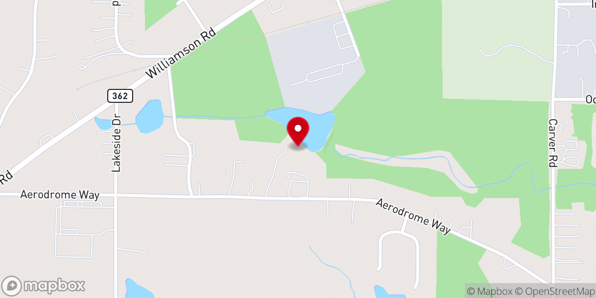 Map showing location of The Lake Pavilion