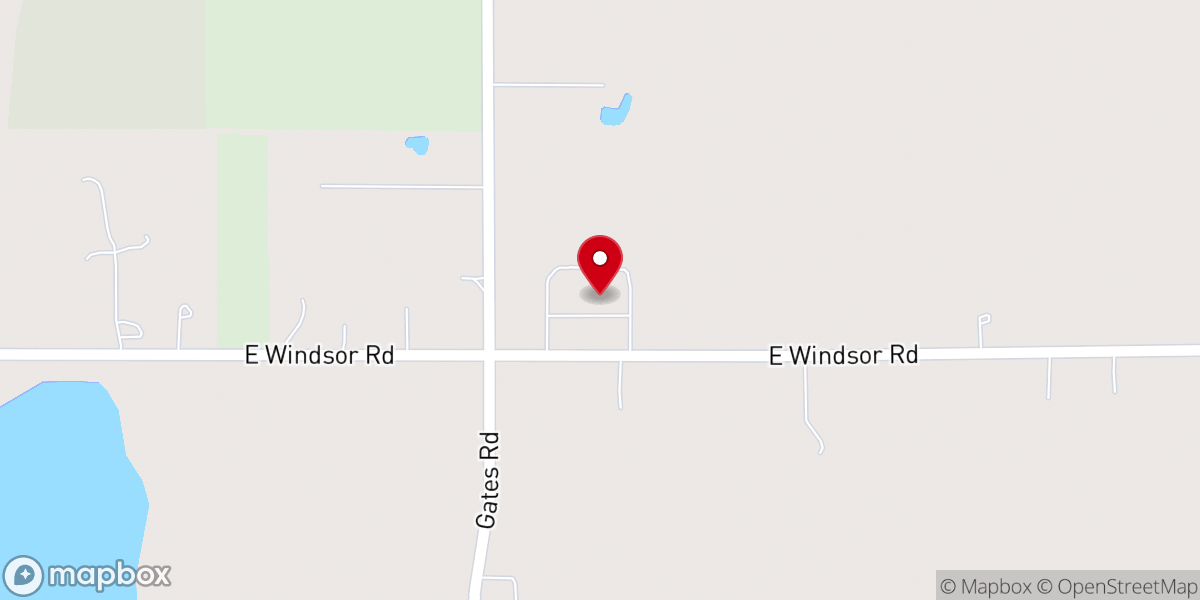 Map showing location of Bible Baptist Church
