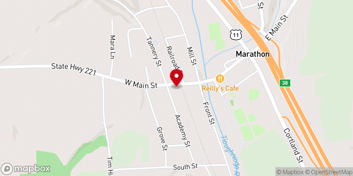 Map showing location of St. John's Episcopal Church