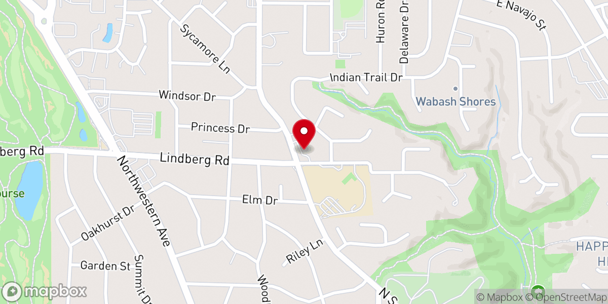 Map showing location of Redeemer Lutheran Church