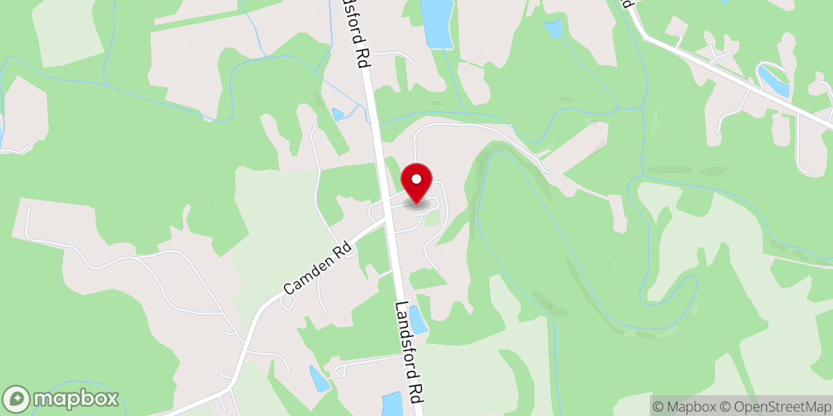 Map showing location of Bethel Baptist Church