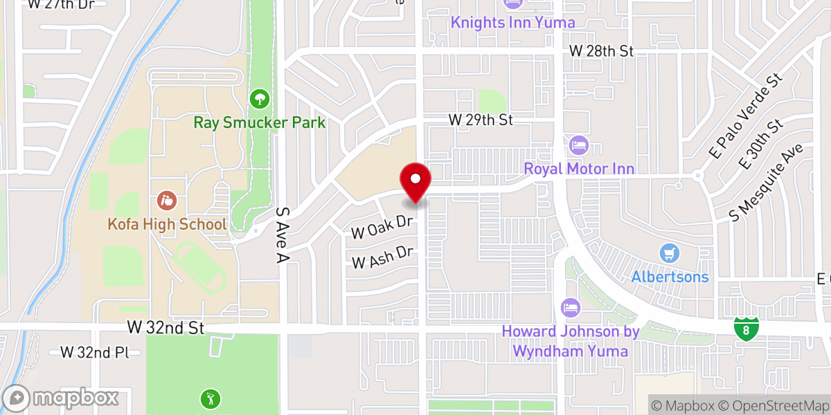 Map showing location of Trinity United Methodist Church