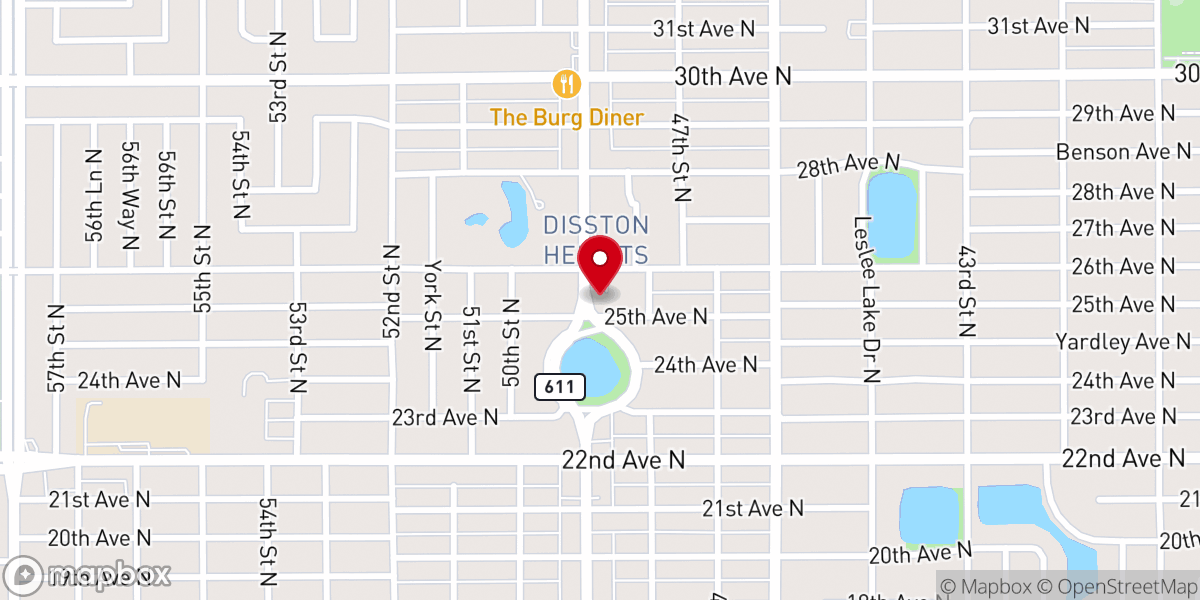 Map showing location of His House Worship Center