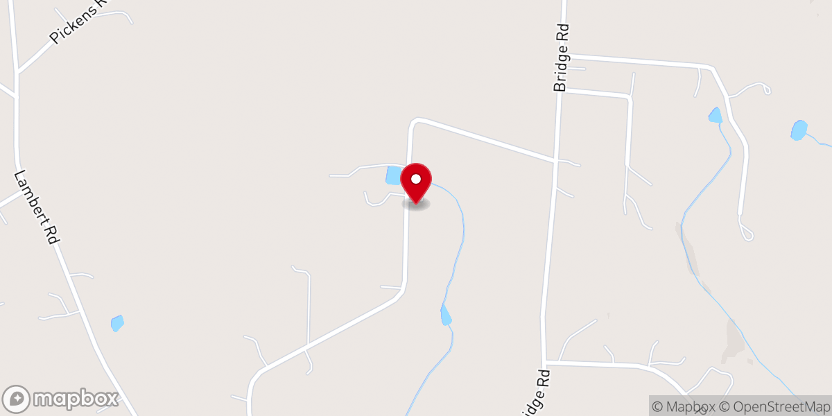 Map showing location of Oak Grove Church