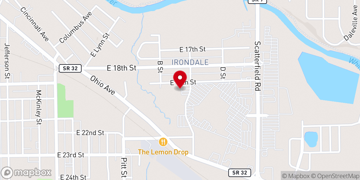 Map showing location of Northview Anderson church office.
