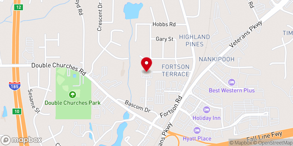 Map showing location of Chattahoochee Valley Church of Christ