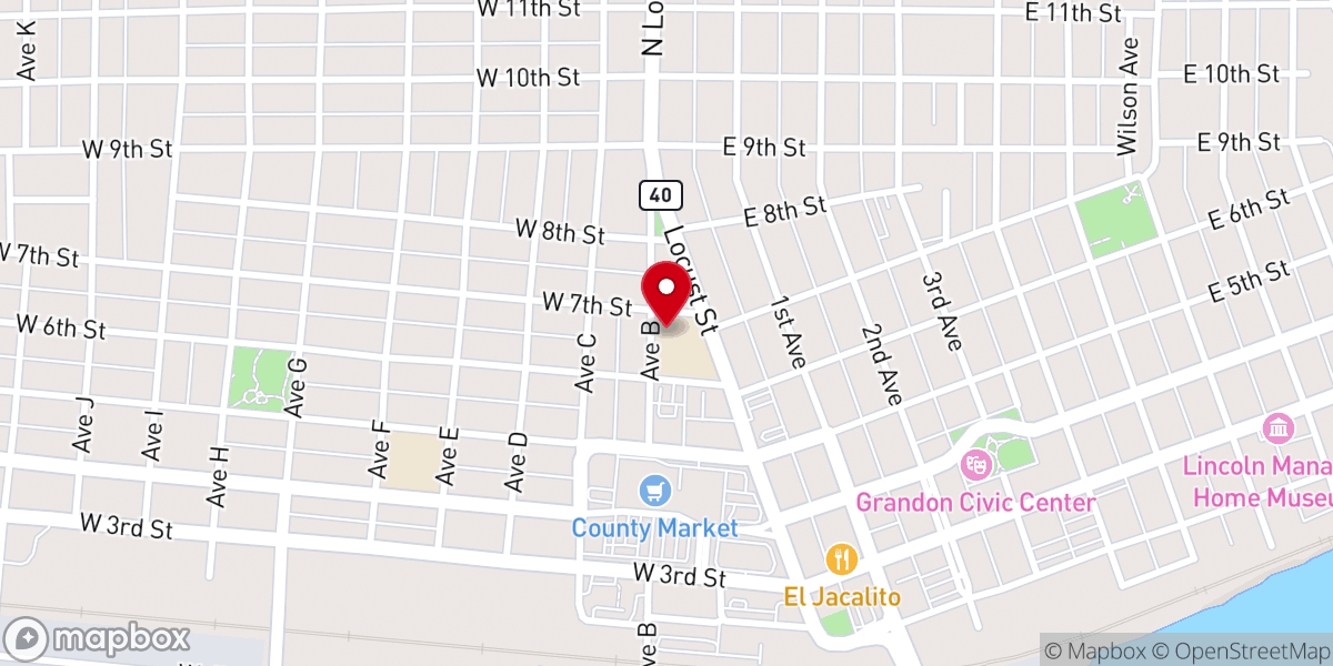 Map showing location of St. Mary's Parish Center - Offices and Bales Hall