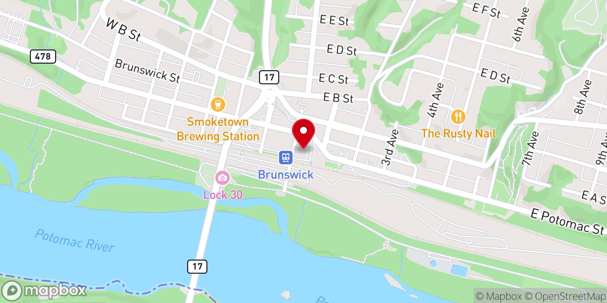 Map showing location of The Crossings Community Church