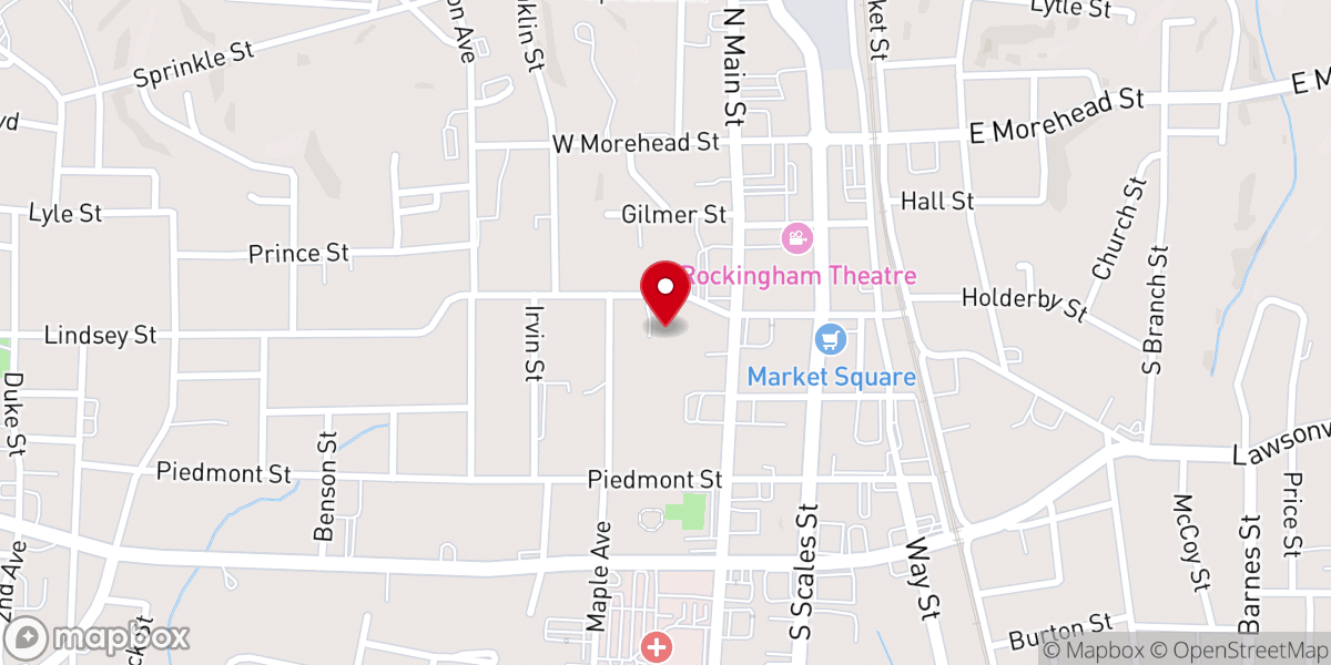 Map showing location of St Thomas' Episcopal Church