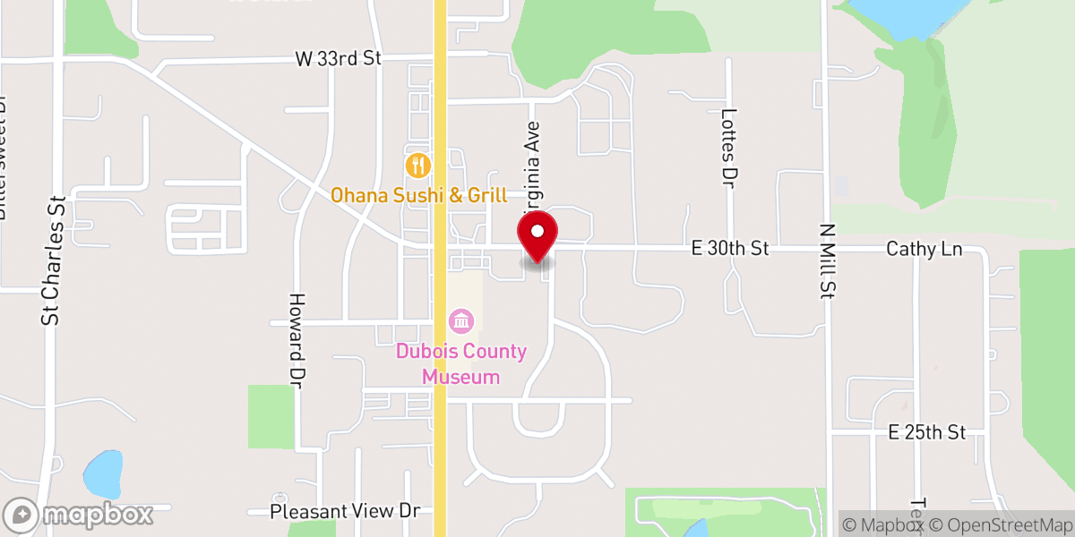 Map showing location of Knights of Columbus