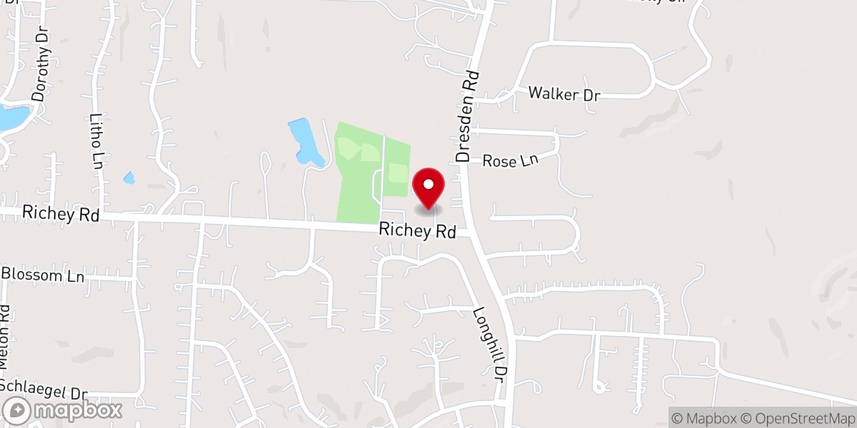 Map showing location of Zanesville Alliance Church