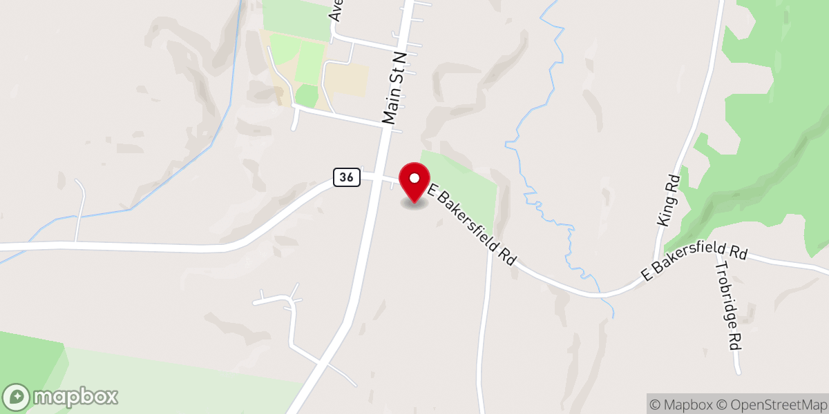 Map showing location of Tri-Church Parish Church