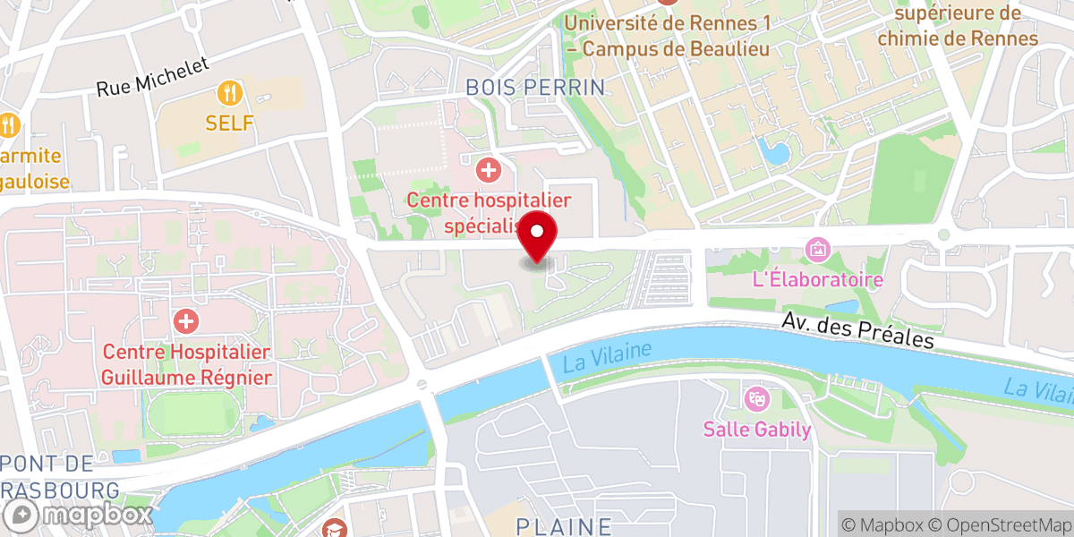 Map showing location of Petites Soeurs des Pauvres La Piletière