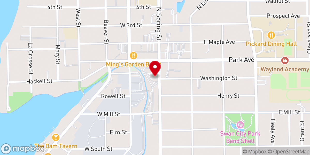 Map showing location of Sweet Victory Baptist Church