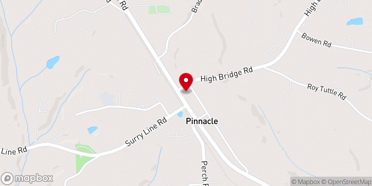 Map showing location of Pinnacle Community Church