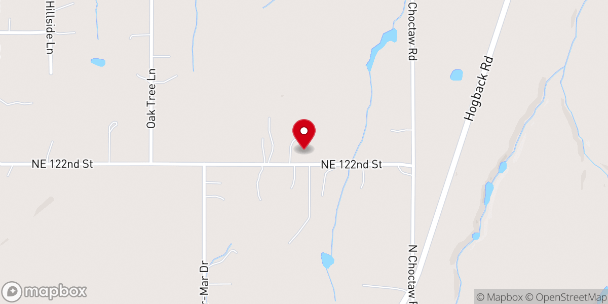 Map showing location of Salem Baptist Church