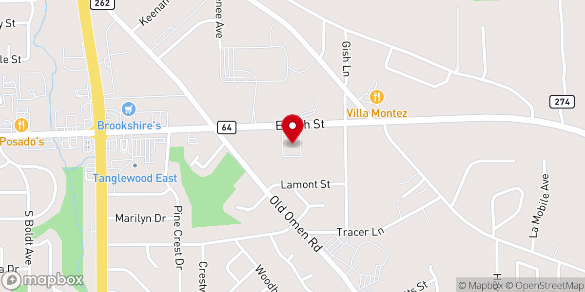 Map showing location of Tyler Tabernacle