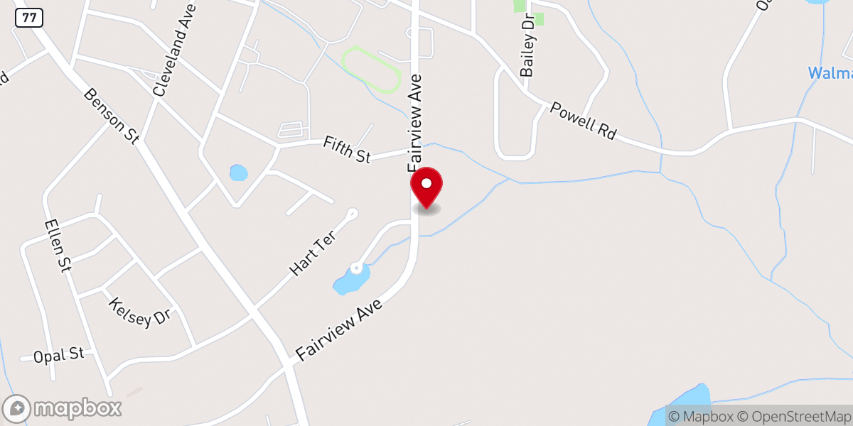 Map showing location of St Andrew's Episcopal Church