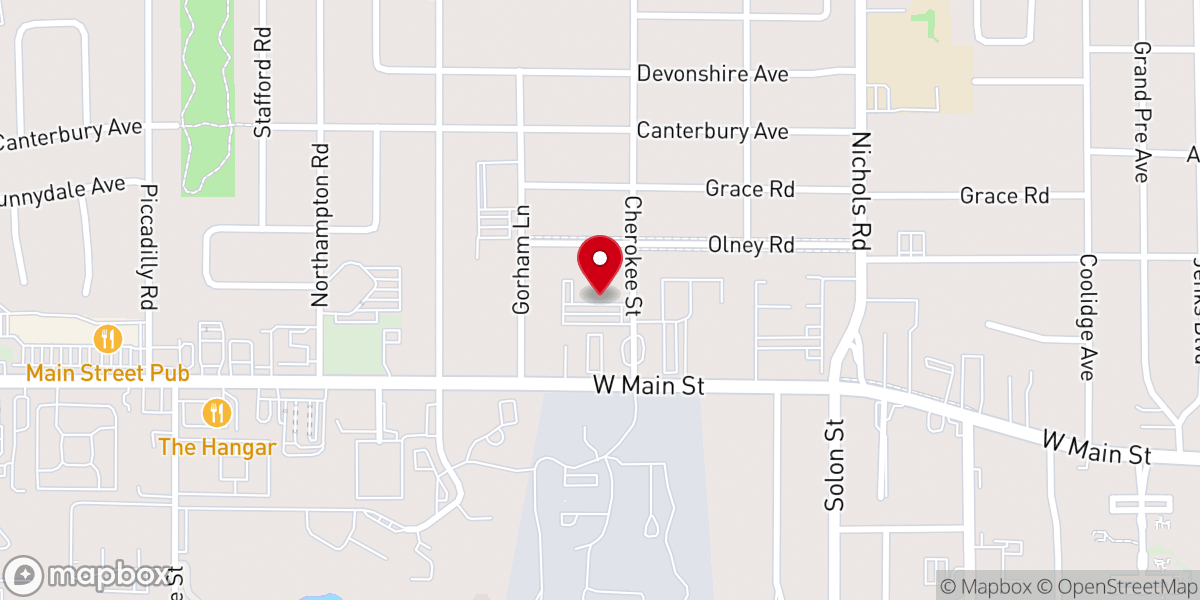 Map showing location of Agape Christian Church