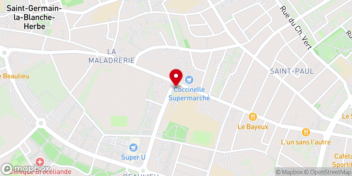 Map showing location of Maison Diocésaine