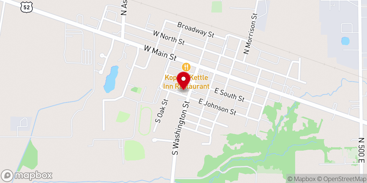 Map showing location of Morristown Methodist Church