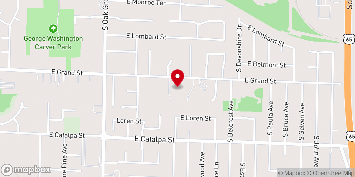 Map showing location of Dayspring Church of the Nazarene