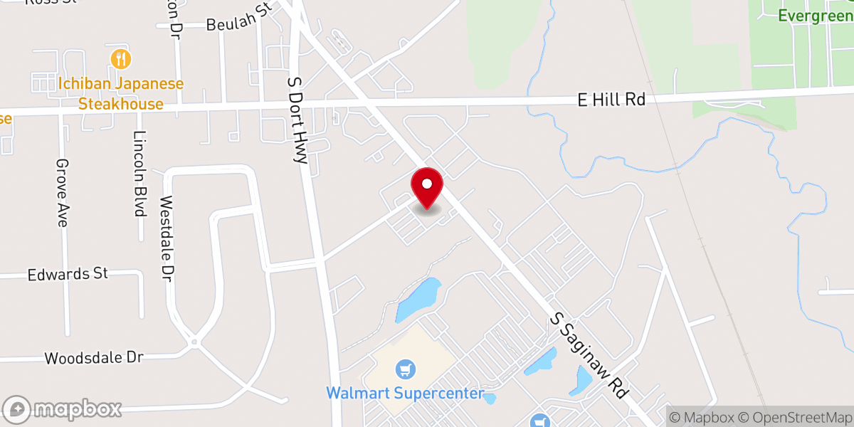 Map showing location of First Baptist Church