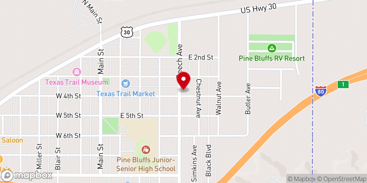 Map showing location of St Paul Catholic Church