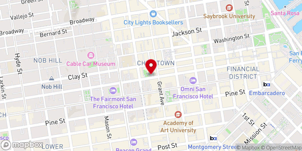 Map showing location of First Chinese Baptist Church