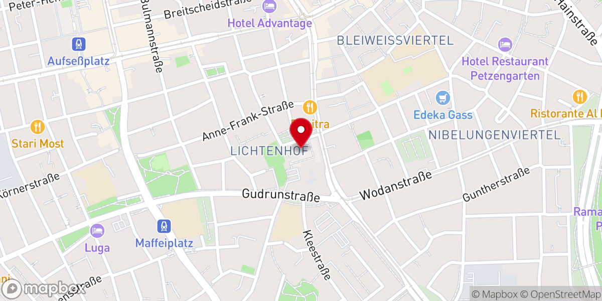 Map showing location of Vesperkirche Nürnberg