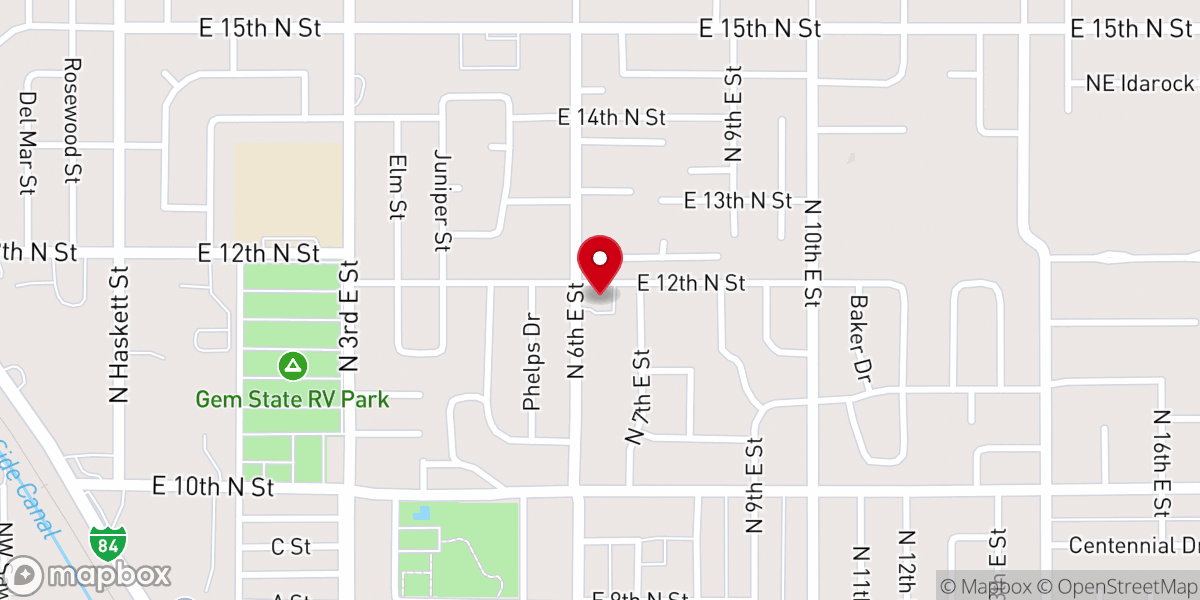 Map showing location of Faith Lutheran Church
